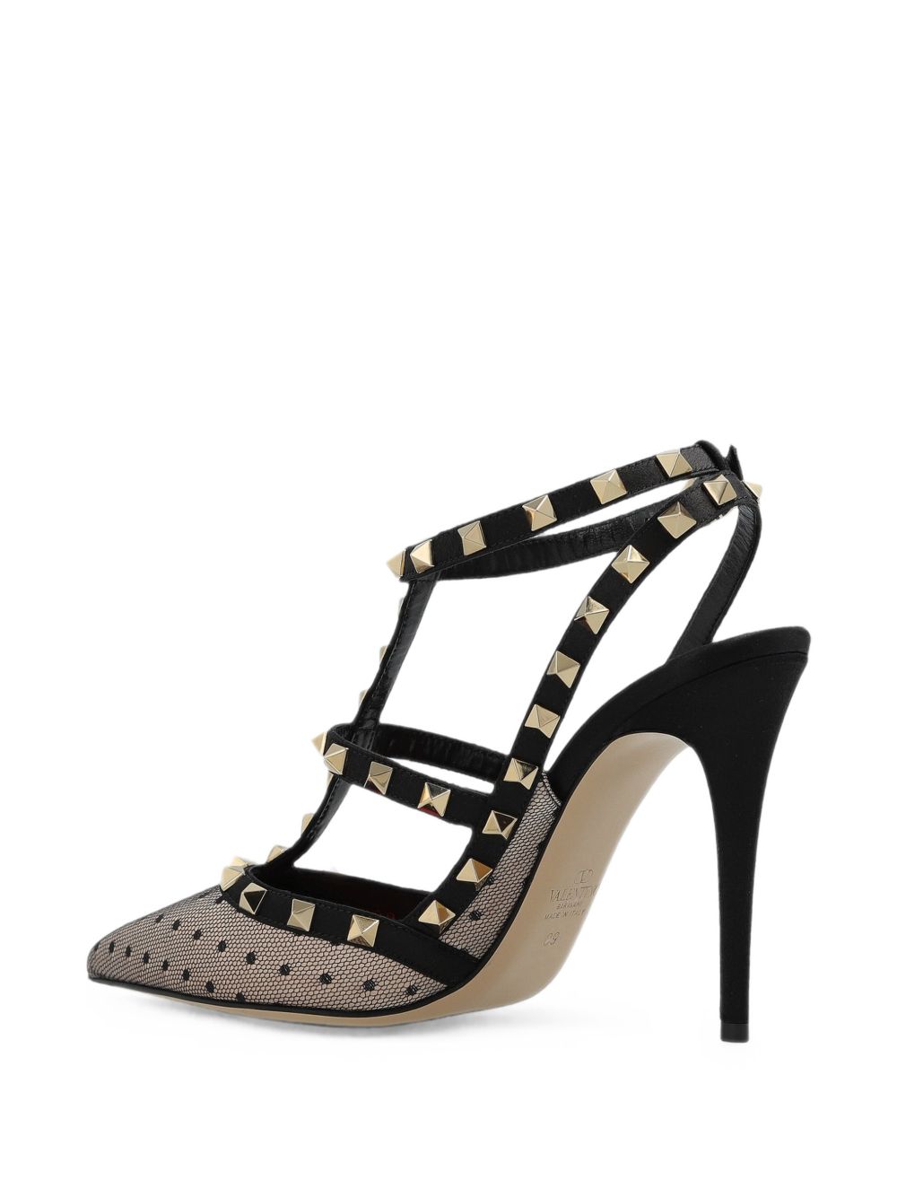 Rockstud lace pump with straps 9W0S0393WEH 5HZ VALENTINO GARAVANI 