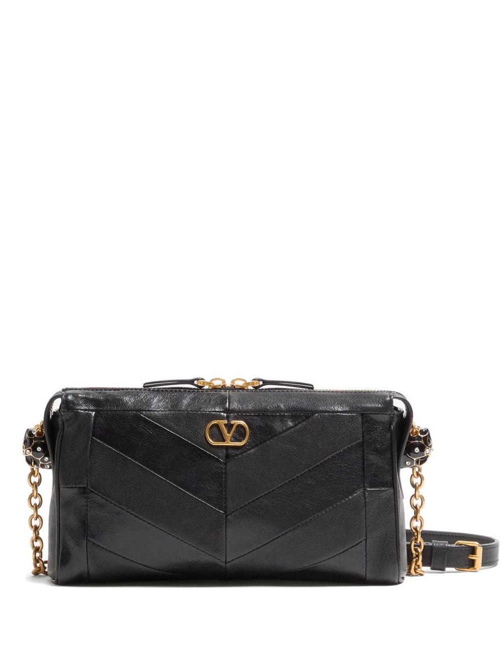 Panthea Small Shoulder Bag In Nappa Leather With A Chevron Pattern 9W2B0S99UYF 0NO VALENTINO GARAVANI 