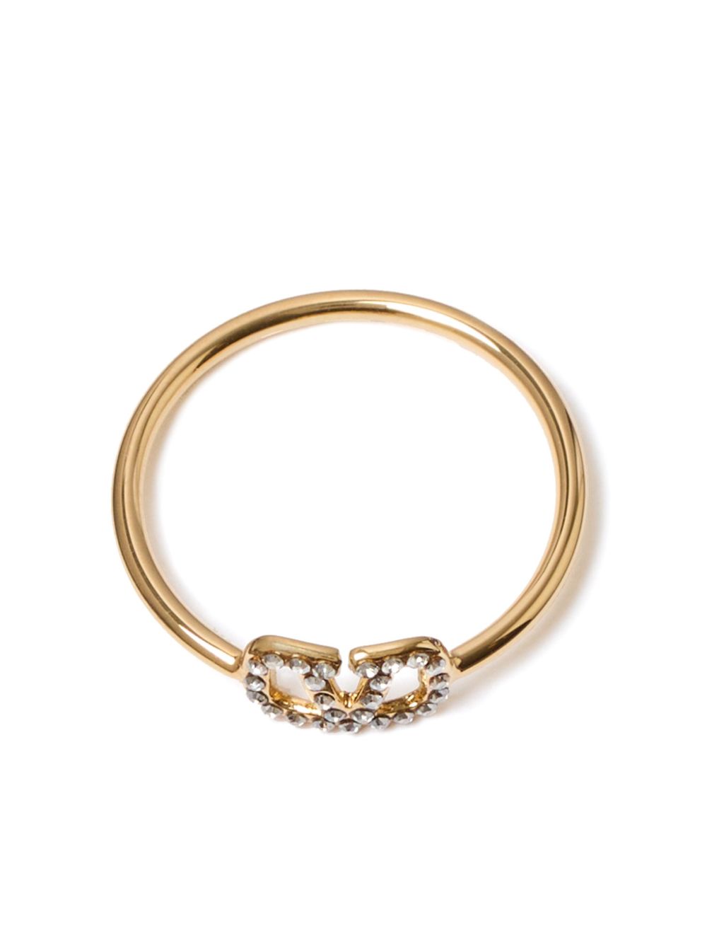 Vlogo Signature Metal And Swarovski® Crystal Ring 9W2J0X03YCW MH5 VALENTINO GARAVANI 