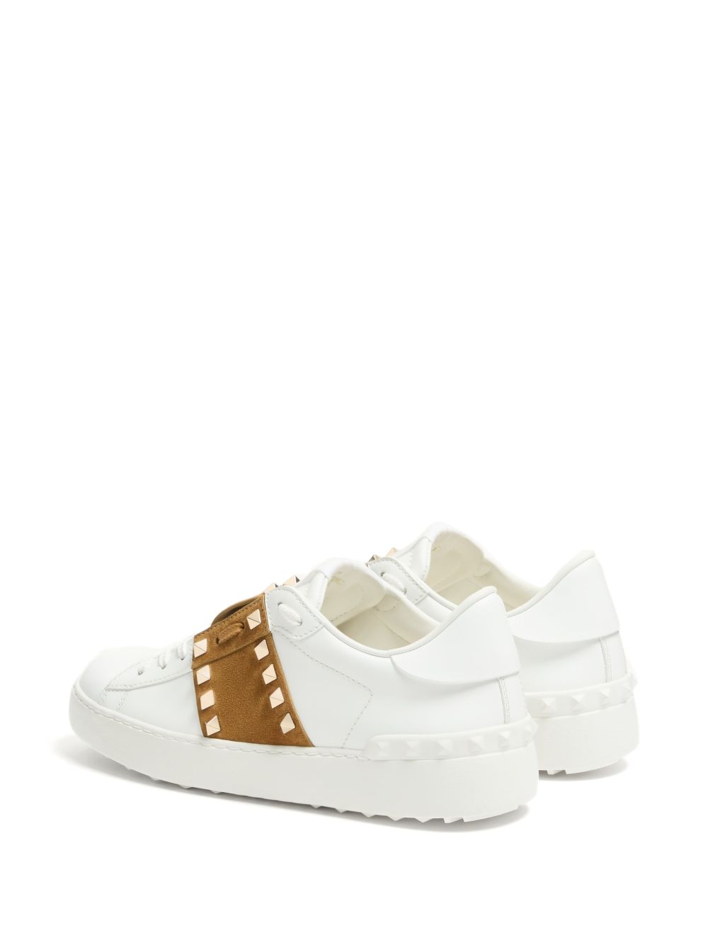 Rockstud Untitled Sneaker in Calfskin with Split Leather Band 9W2S0A01ZBV 3DZ VALENTINO GARAVANI 