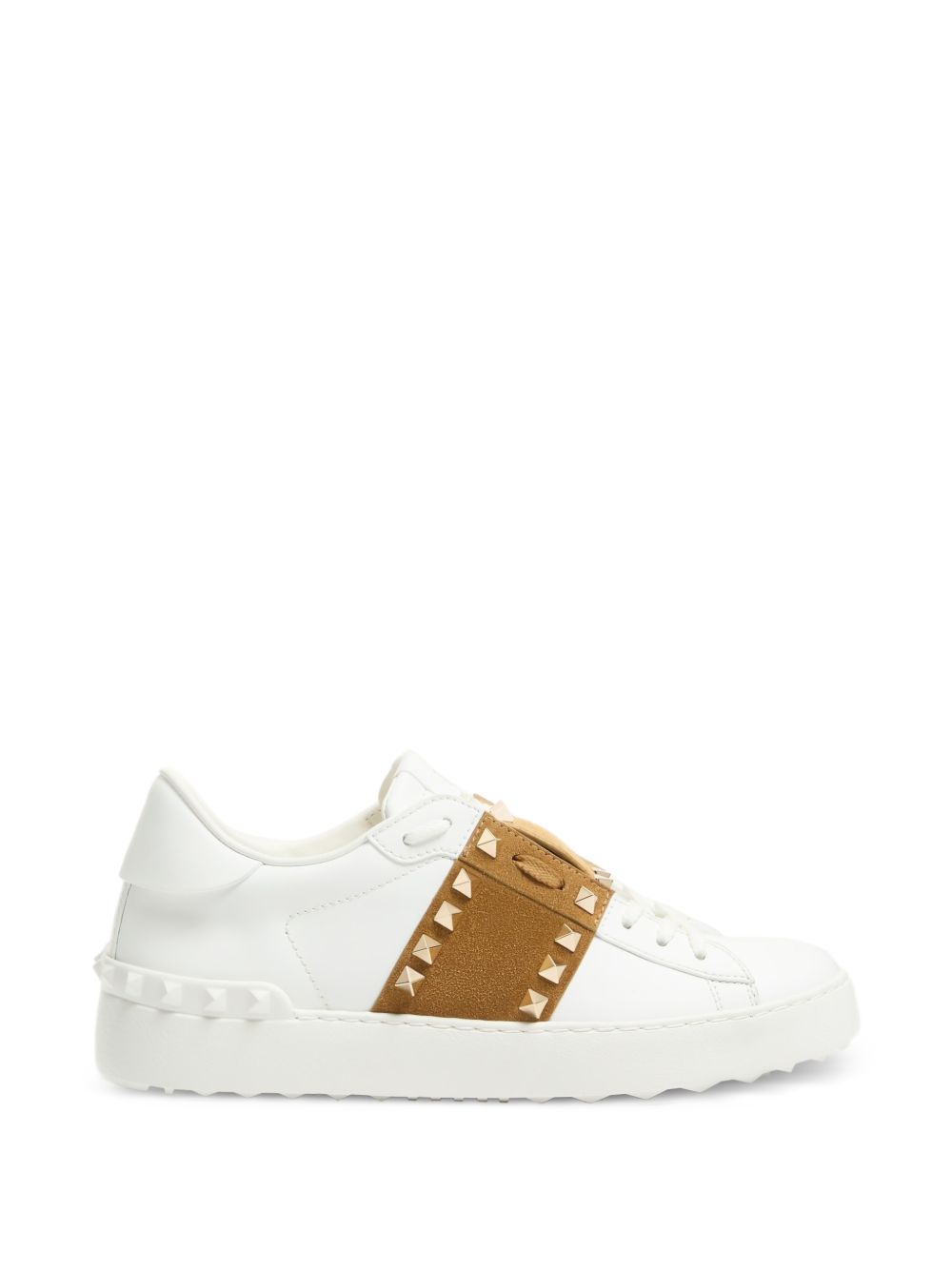 Rockstud Untitled Sneaker in Calfskin with Split Leather Band 9W2S0A01ZBV 3DZ VALENTINO GARAVANI 
