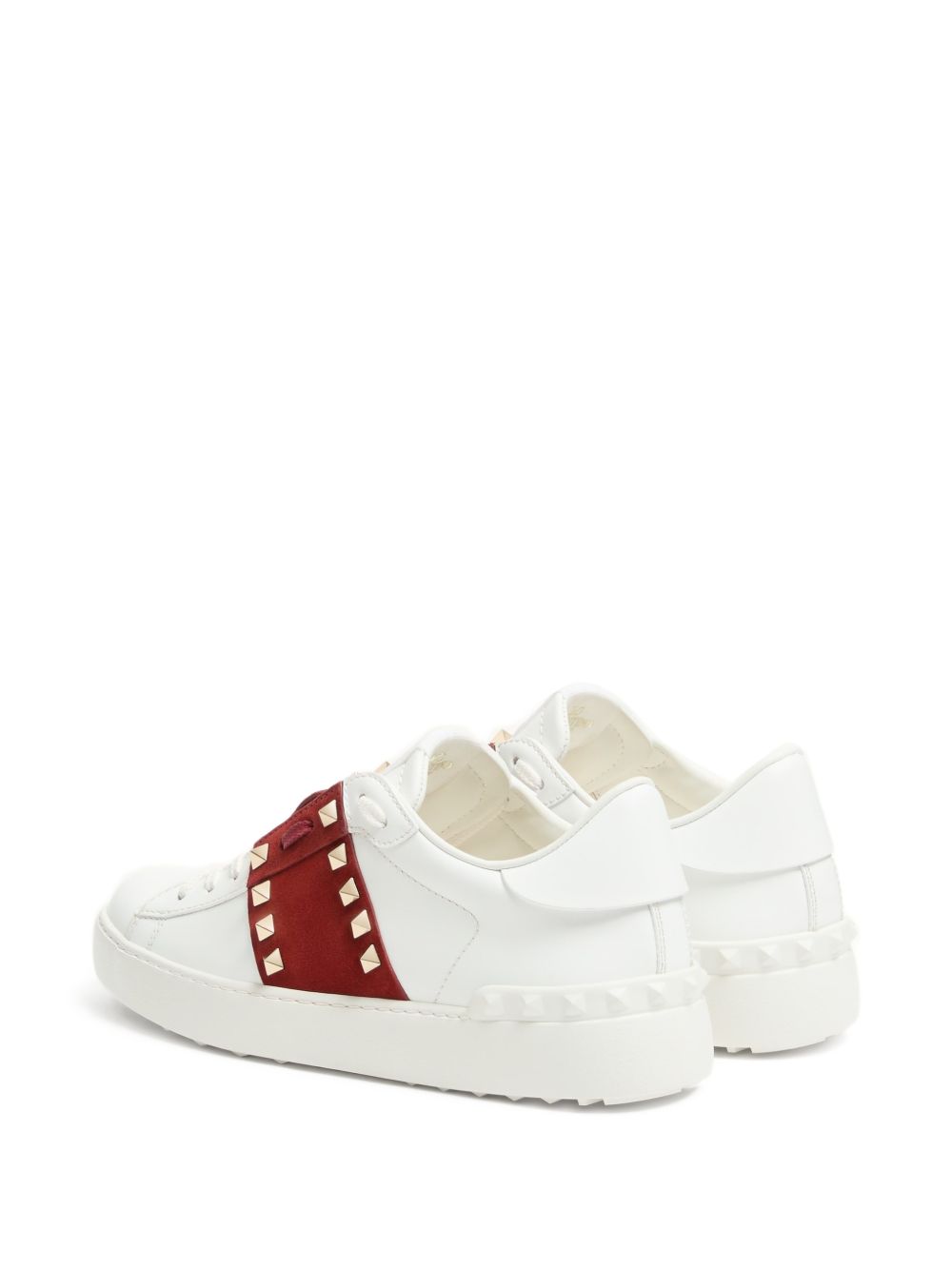 Rockstud Untitled Sneaker in Calfskin with Split Leather Band 9W2S0A01ZBV 3FB VALENTINO GARAVANI 