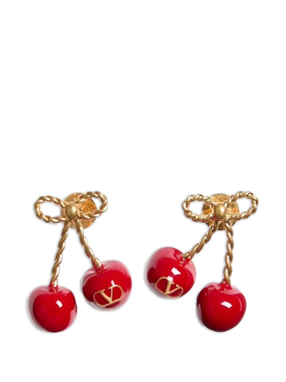 Cherryfic metal and enamel earrings ZW2J0Z80MJP 03Y VALENTINO GARAVANI 