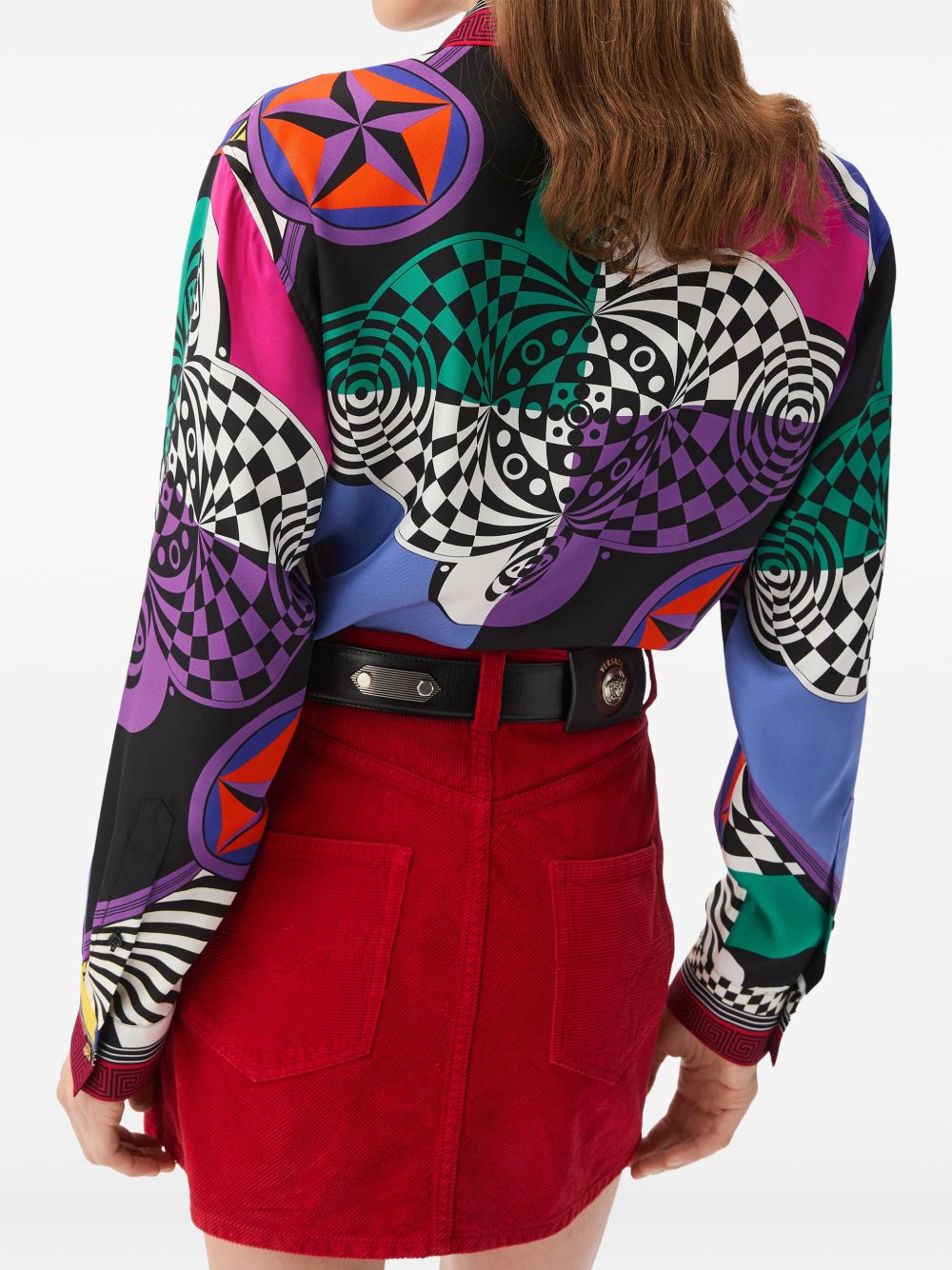 Teatro Foulard print twill shirt 1024221 1A192885X000 VERSACE 