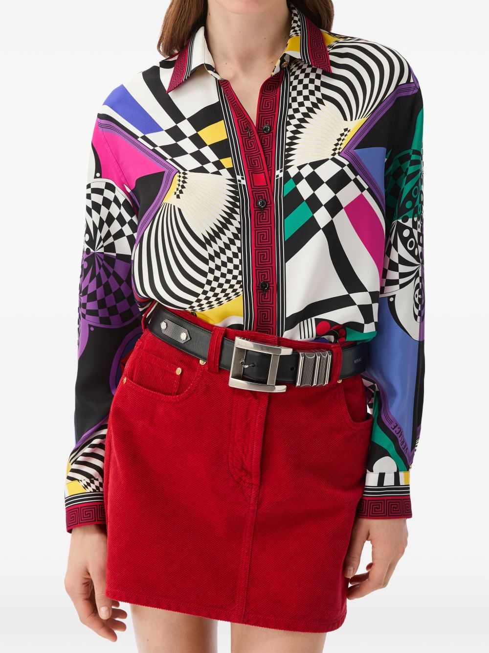 Teatro Foulard print twill shirt 1024221 1A192885X000 VERSACE 