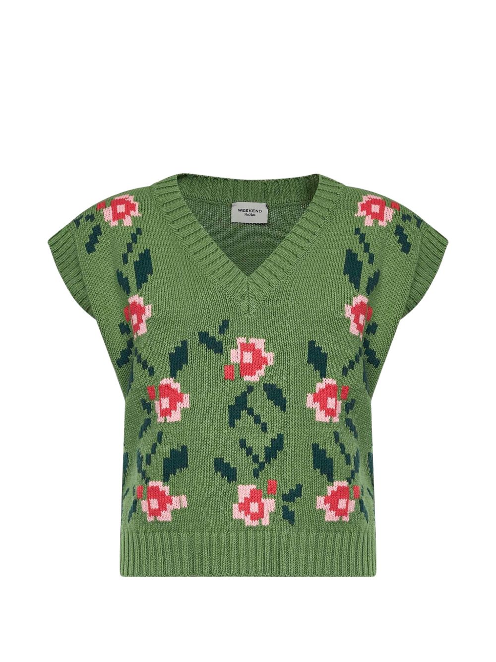 Knitted vest with floral embroidery 2625356011 WKDALAMARO010 WEEKEND MAX MARA 