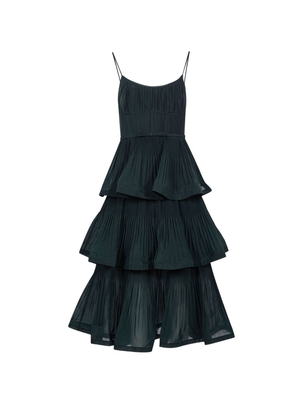 Pleated Tiered Midi Dress 6354DF26R BOGR ZIMMERMANN 