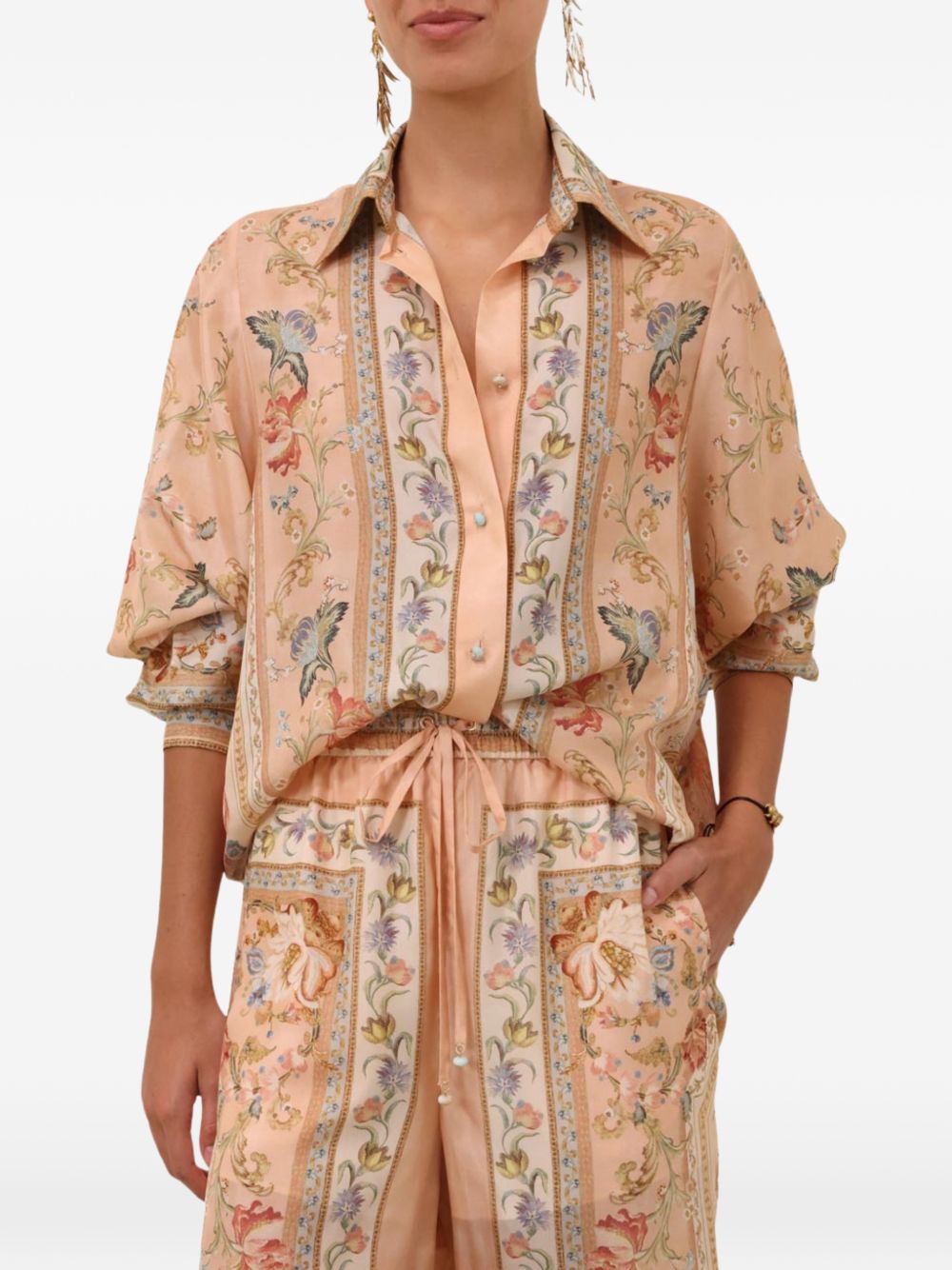 Roselight Floral Shirt 6882TSS264 PTPF ZIMMERMANN 