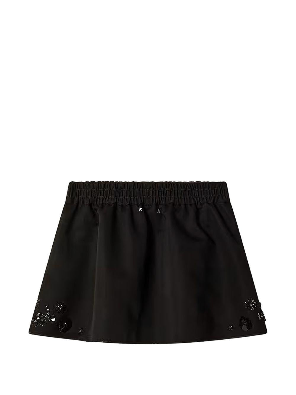 Cotton blend midi skirt with floral sequin and crystal details GWP02671 P00231190100 GOLDEN GOOSE 