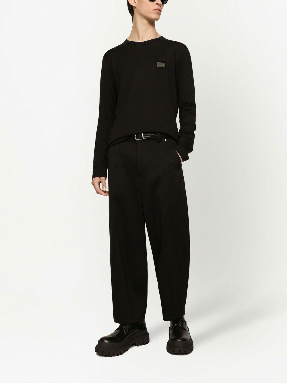 Long-sleeved T-shirt with logo tag G8PV0T G7F2IN0000 DOLCE & GABBANA 