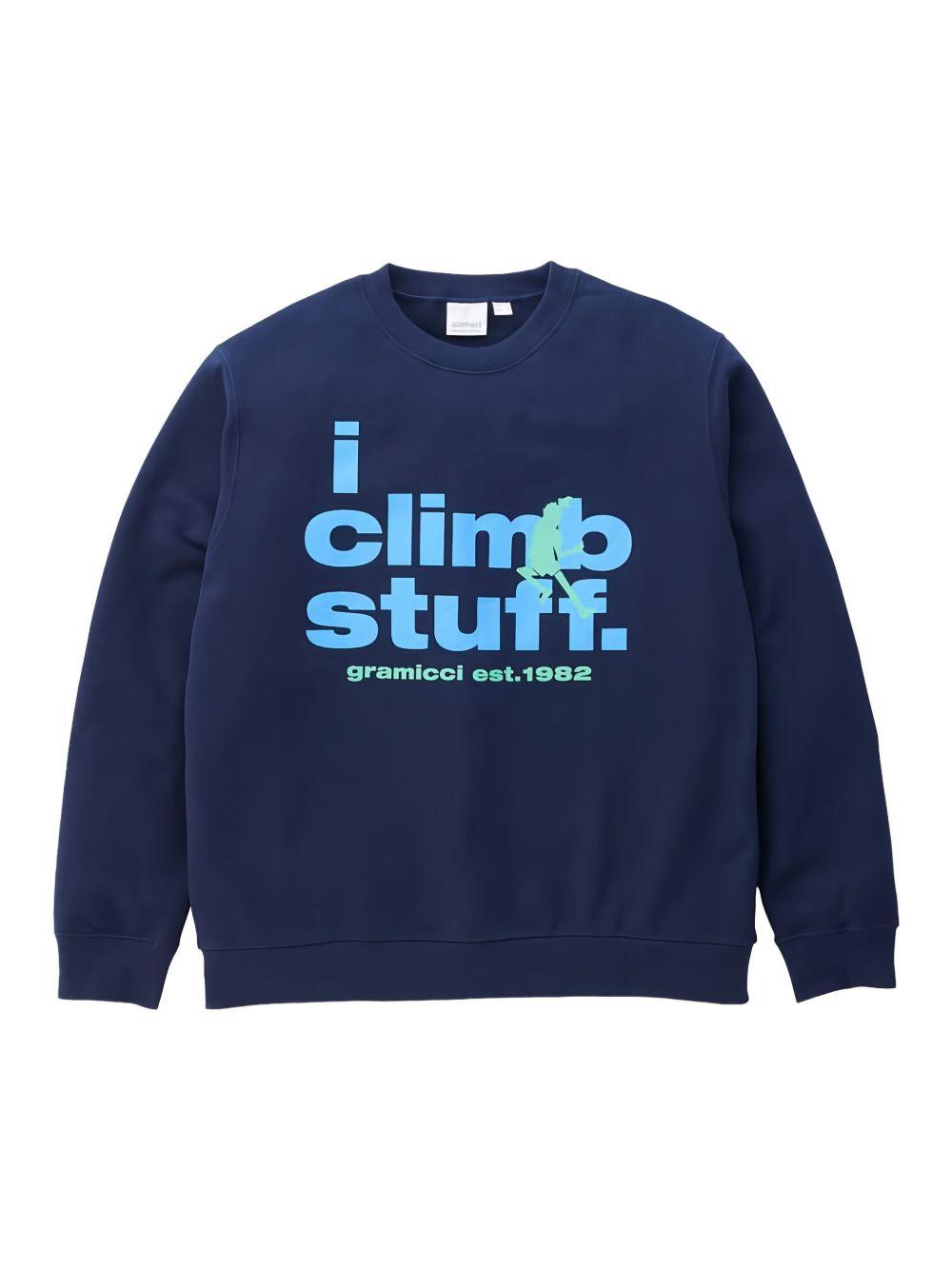 I Climb Stuff Sweatshirt<BR/> G4SU J093NAVY GRAMICCI 