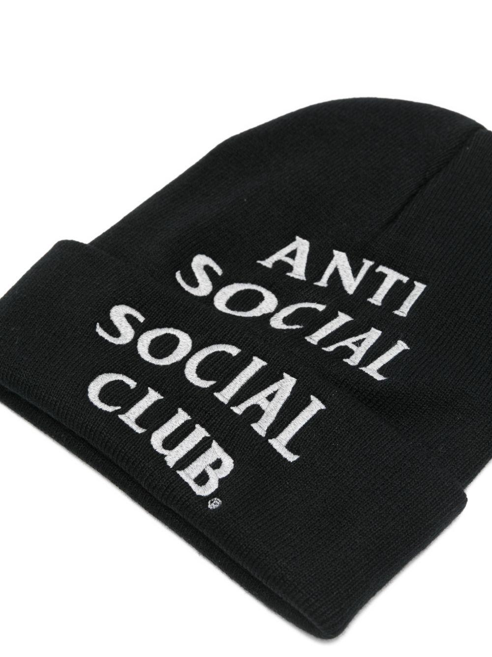 logo-embroidered beanie ASSC120032 BLACK ANTI SOCIAL SOCIAL CLUB 