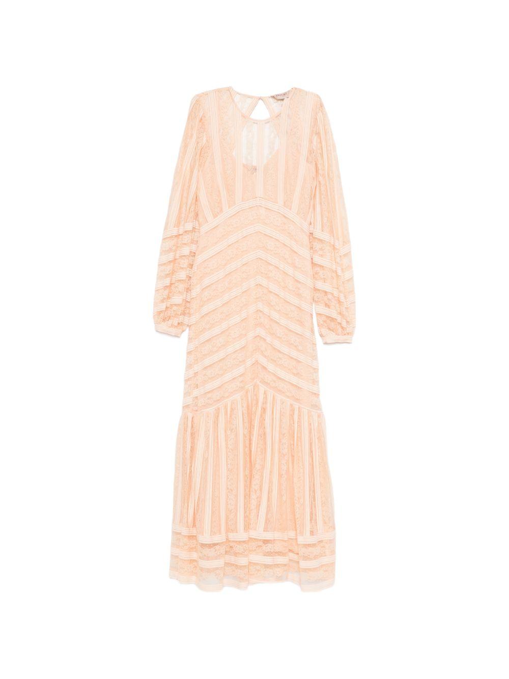 Long striped lace dress 261TP2542 S2152711750 TWINSET 