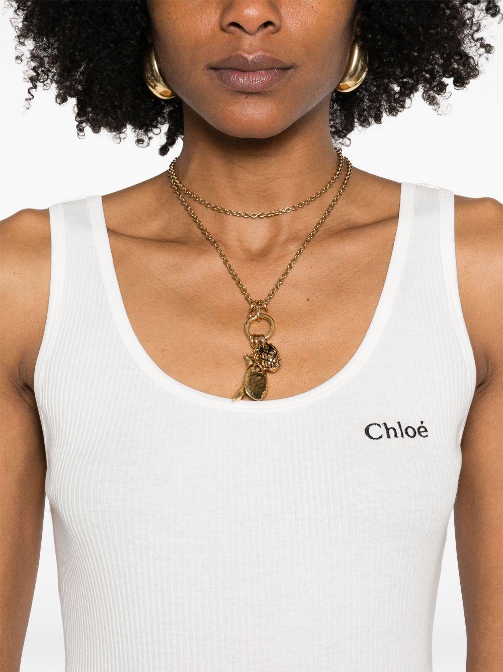 Jersey logo tank top CH25SJH12180 101 CHLOÉ 