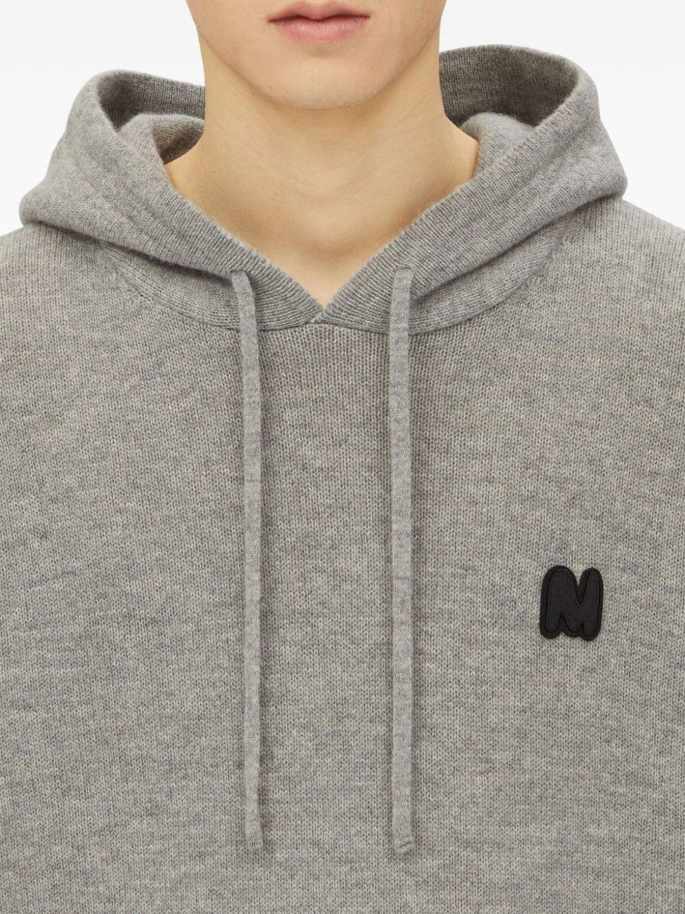 Logo patch drawstring hoodie<BR/><BR/> 3740MM200 24779096 MSGM 