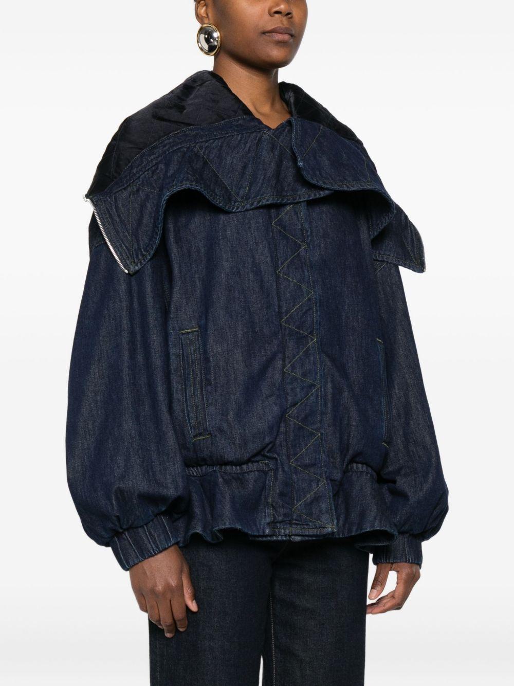 Jacket with hood and ruffles 010537 2381507 DRIES VAN NOTEN 
