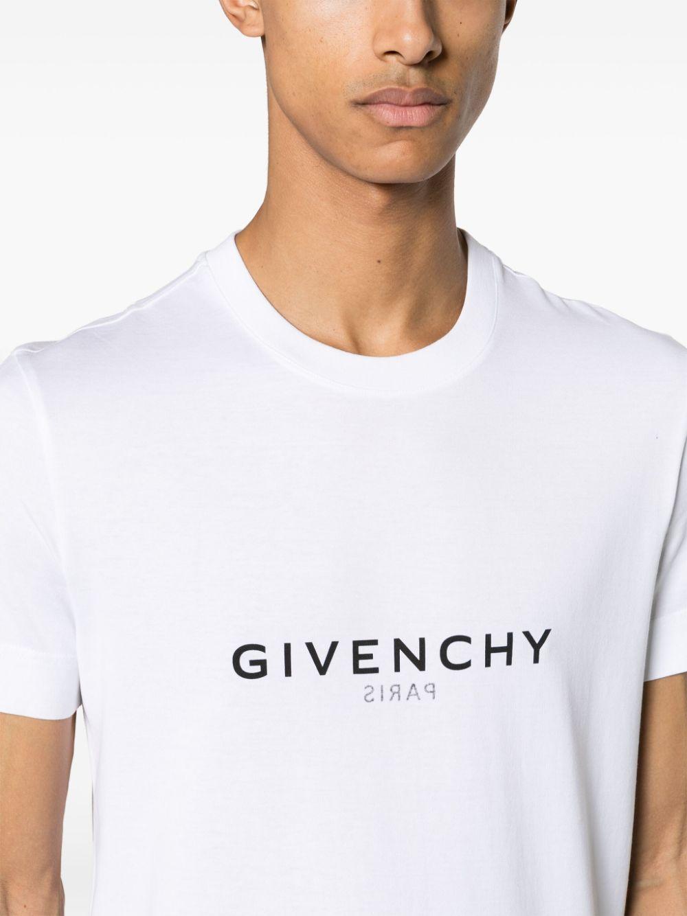 Logo-print cotton T-shirt<BR/><BR/><BR/> BM71653Y6B. 100 GIVENCHY 