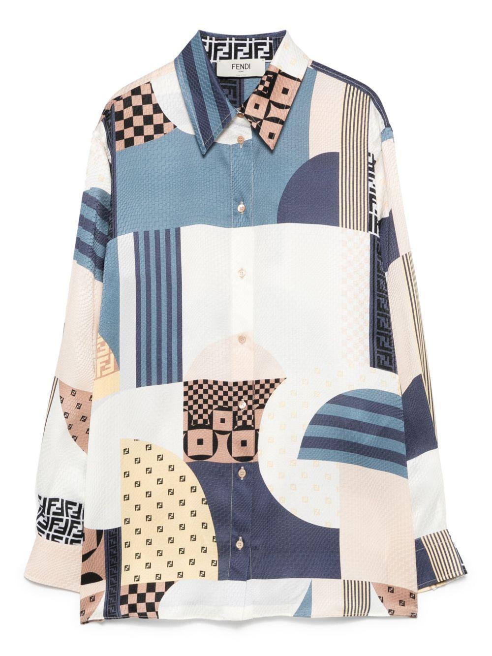 Regular-fit short-sleeved shirt FS8274 AUQMF1SAT FENDI 