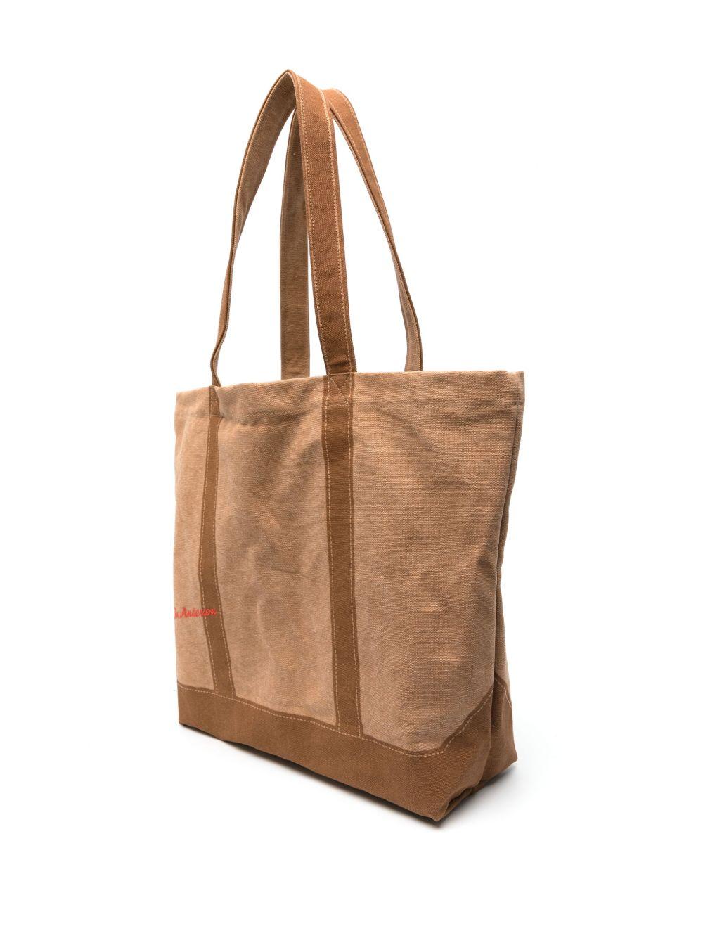 Logo-appliqué tote bag<BR/><BR/> HB0498 FA0331619 JW ANDERSON 