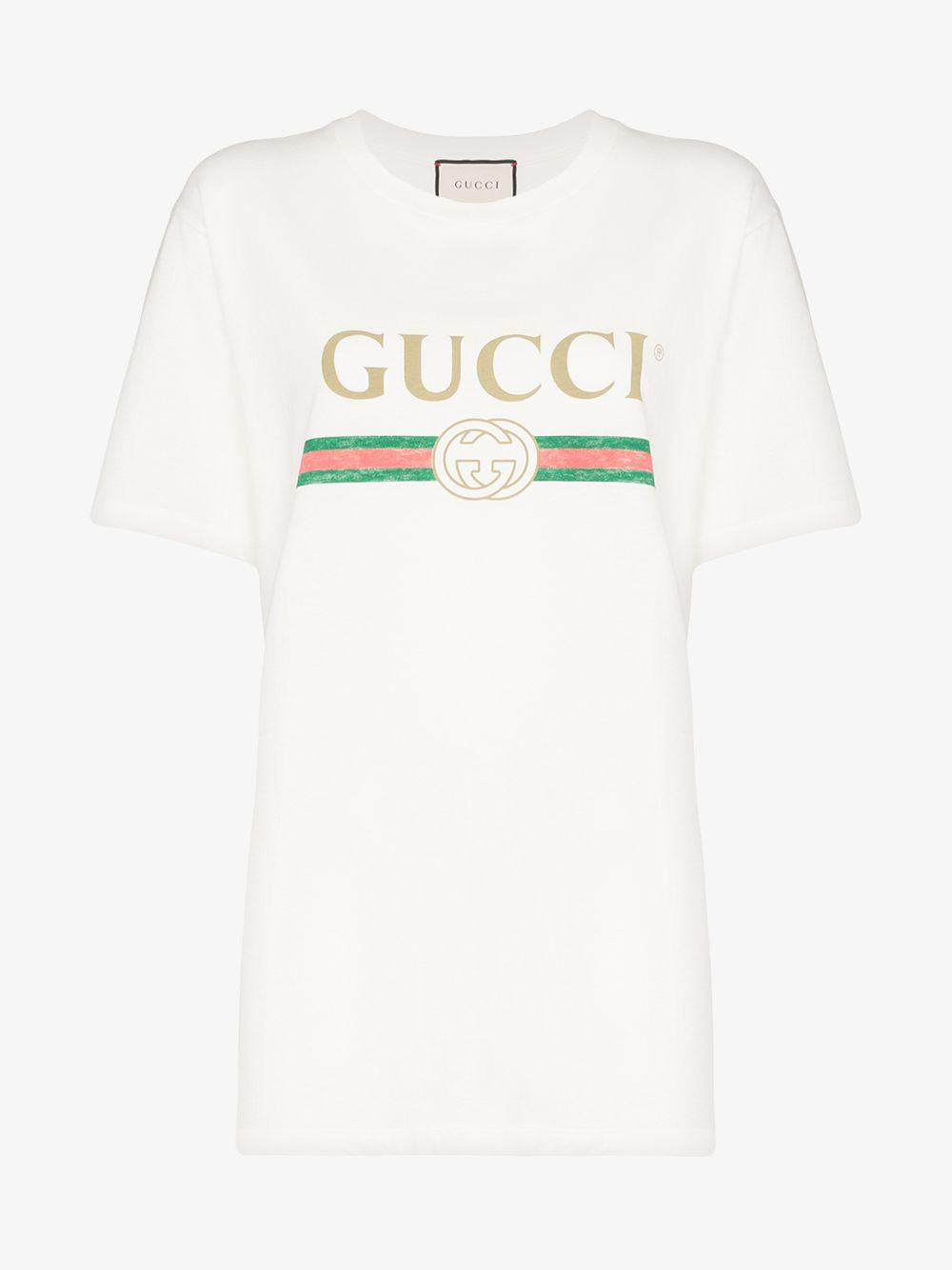 Oversize T-shirt with Gucci logo 457095 X5L899234 GUCCI 
