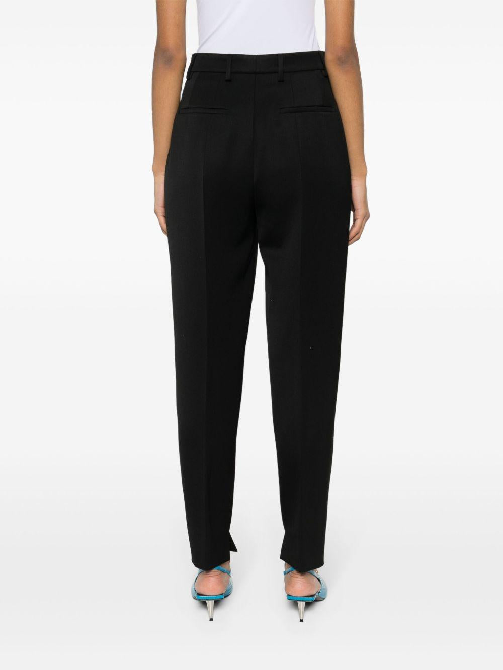 Pressed-crease tapered-leg trousers<BR/><BR/><BR/> P262H 477F0002 PRADA 