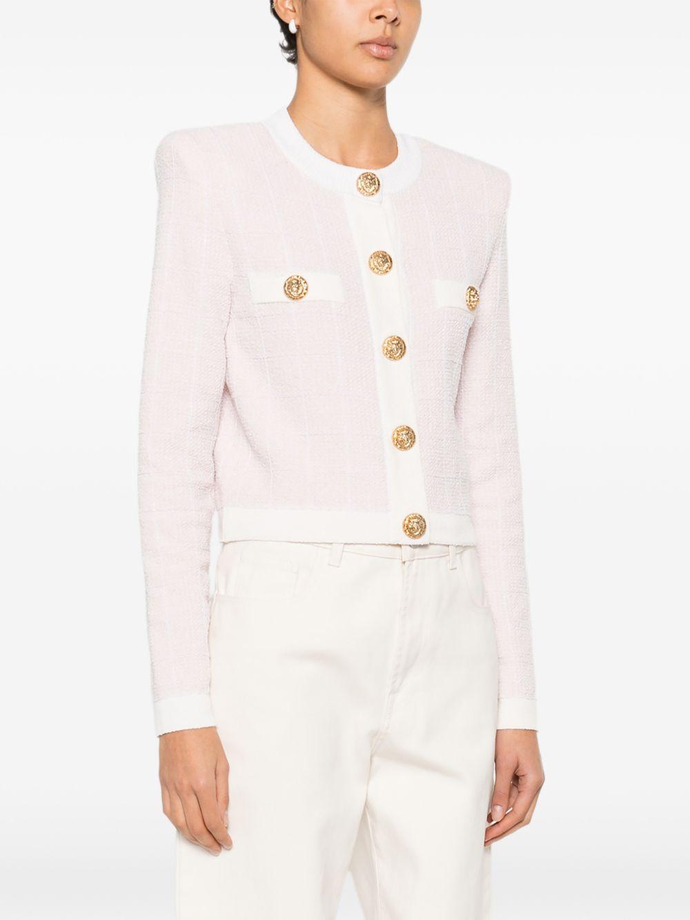 Lightweight tweed cardigan GF1KL000KJ48 OIB BALMAIN 