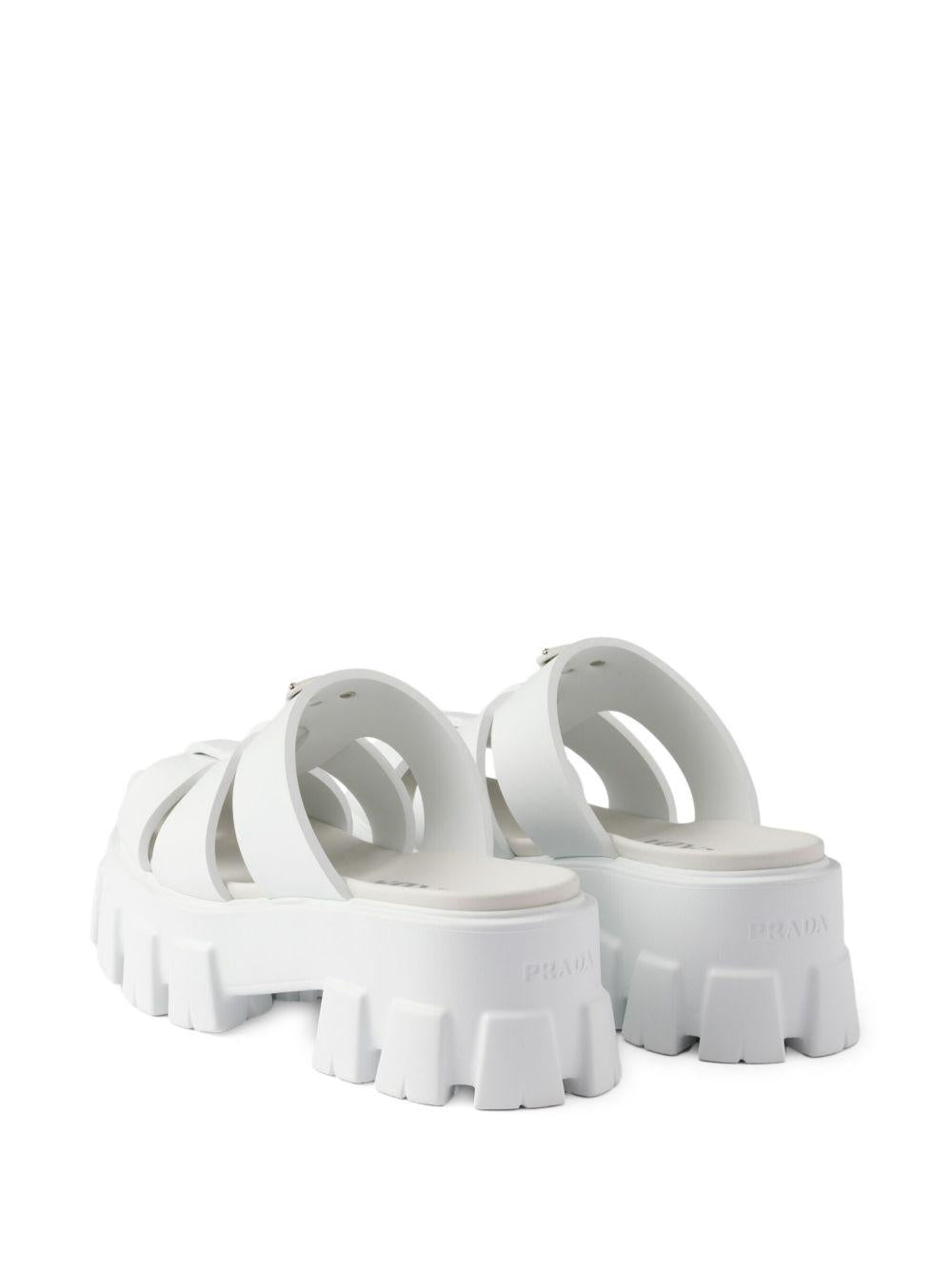 White logo sandals 1XX751 3LKKF0009 PRADA 