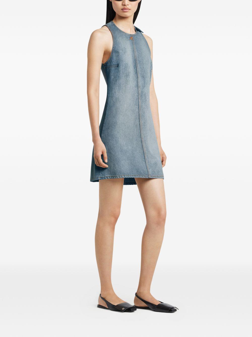 HERITAGE SLEEVELESS DENIM DRESS 126DRO791DE0058 7055 COURRÈGES 