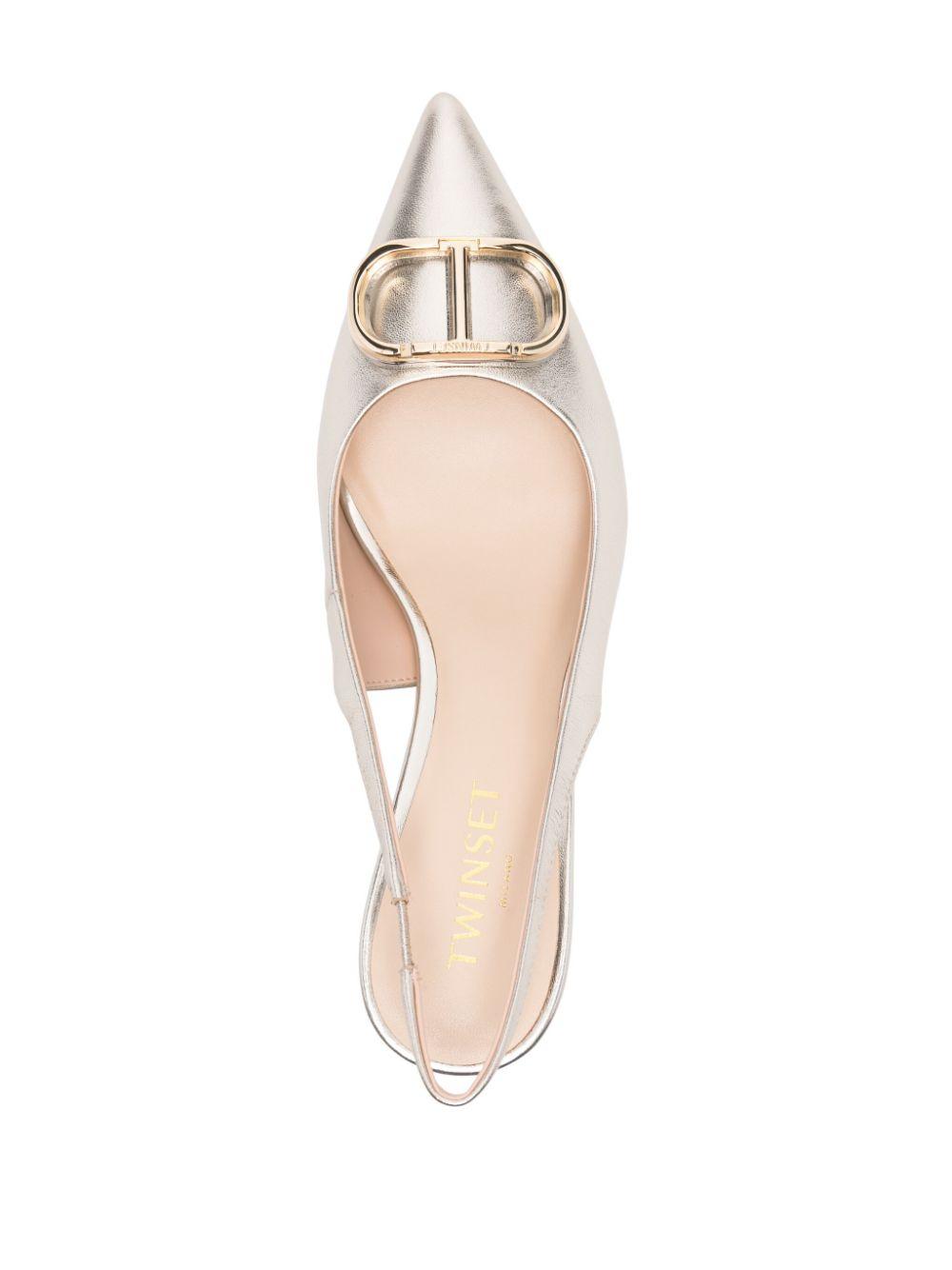 60mm Oval T slingback pumps<BR/><BR/><BR/> 251TCP062 11733 TWINSET 