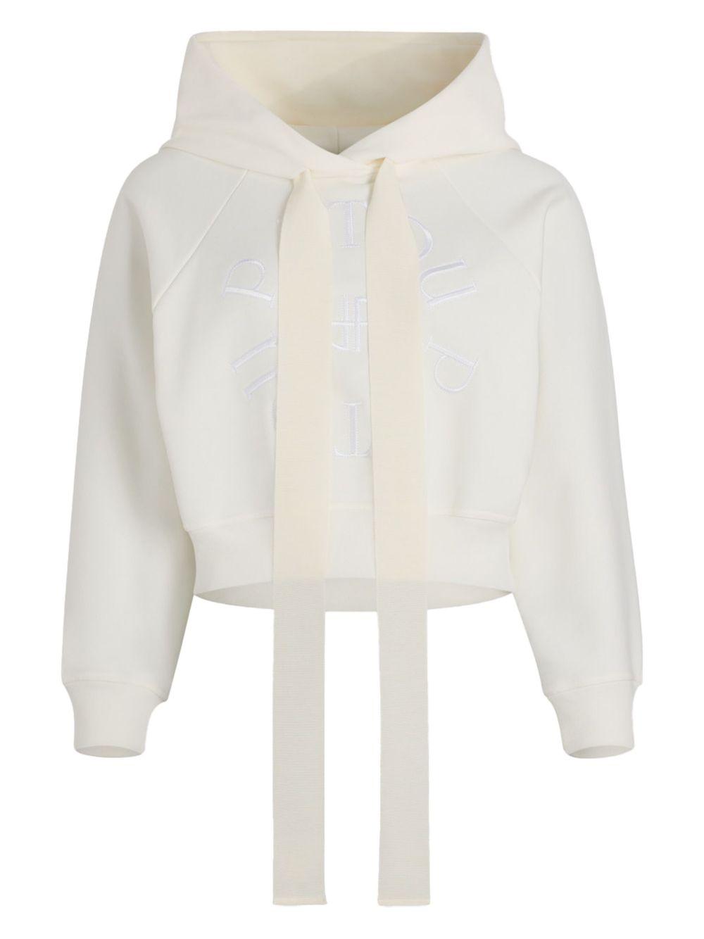 Medallion organic-cotton hoodie<BR/><BR/> JE0699985 001W PATOU 