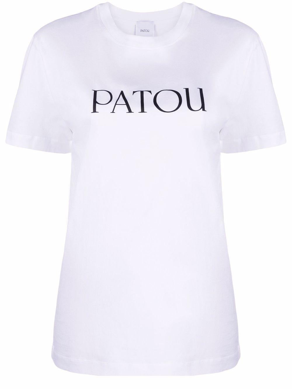 Logo-print organic-cotton T-shirt<BR/><BR/><BR/><BR/><BR/><BR/> JE0299999 001W PATOU 