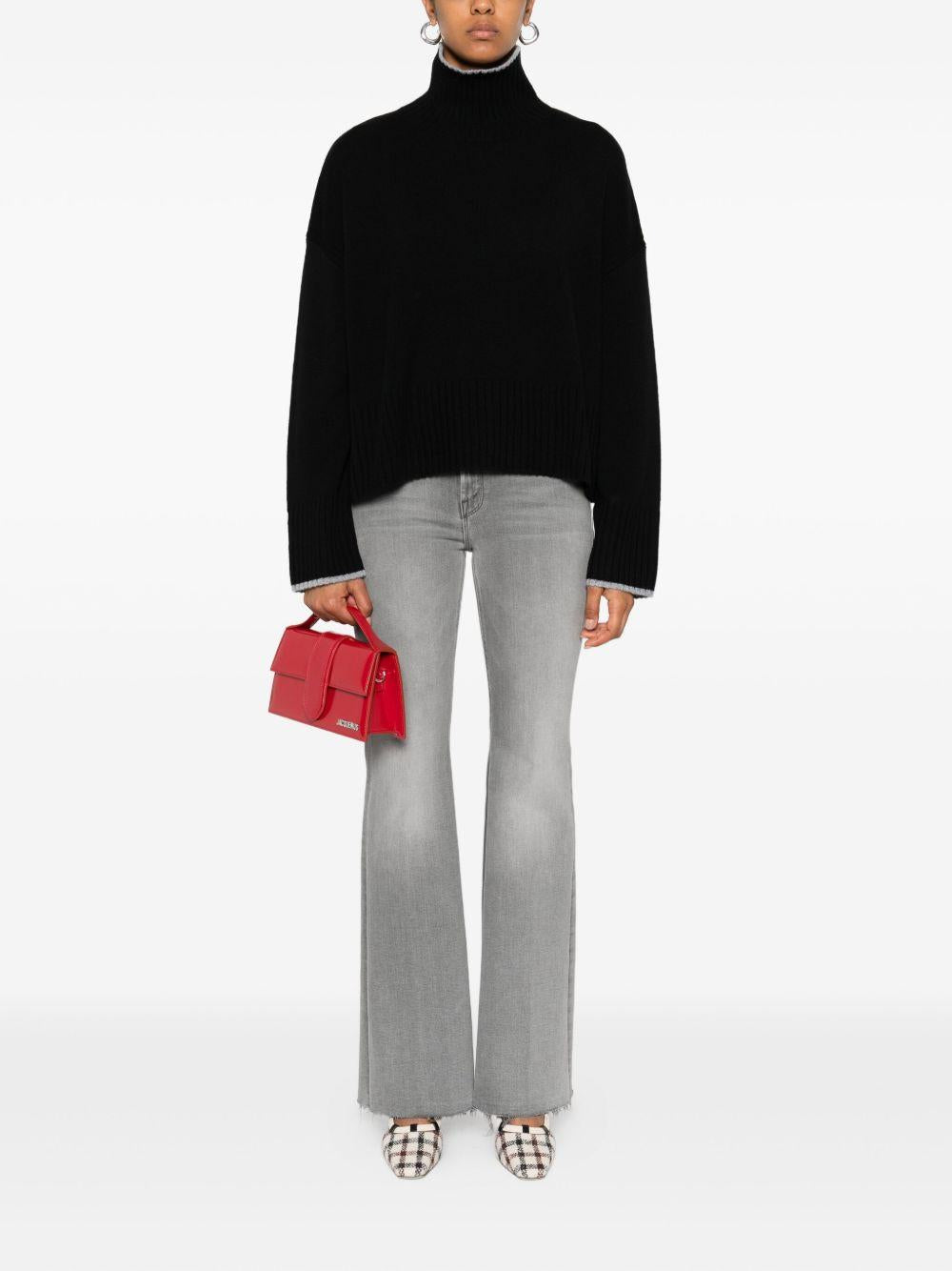Knit polo-neck sweater 105446 A2Q9Z99 PINKO 