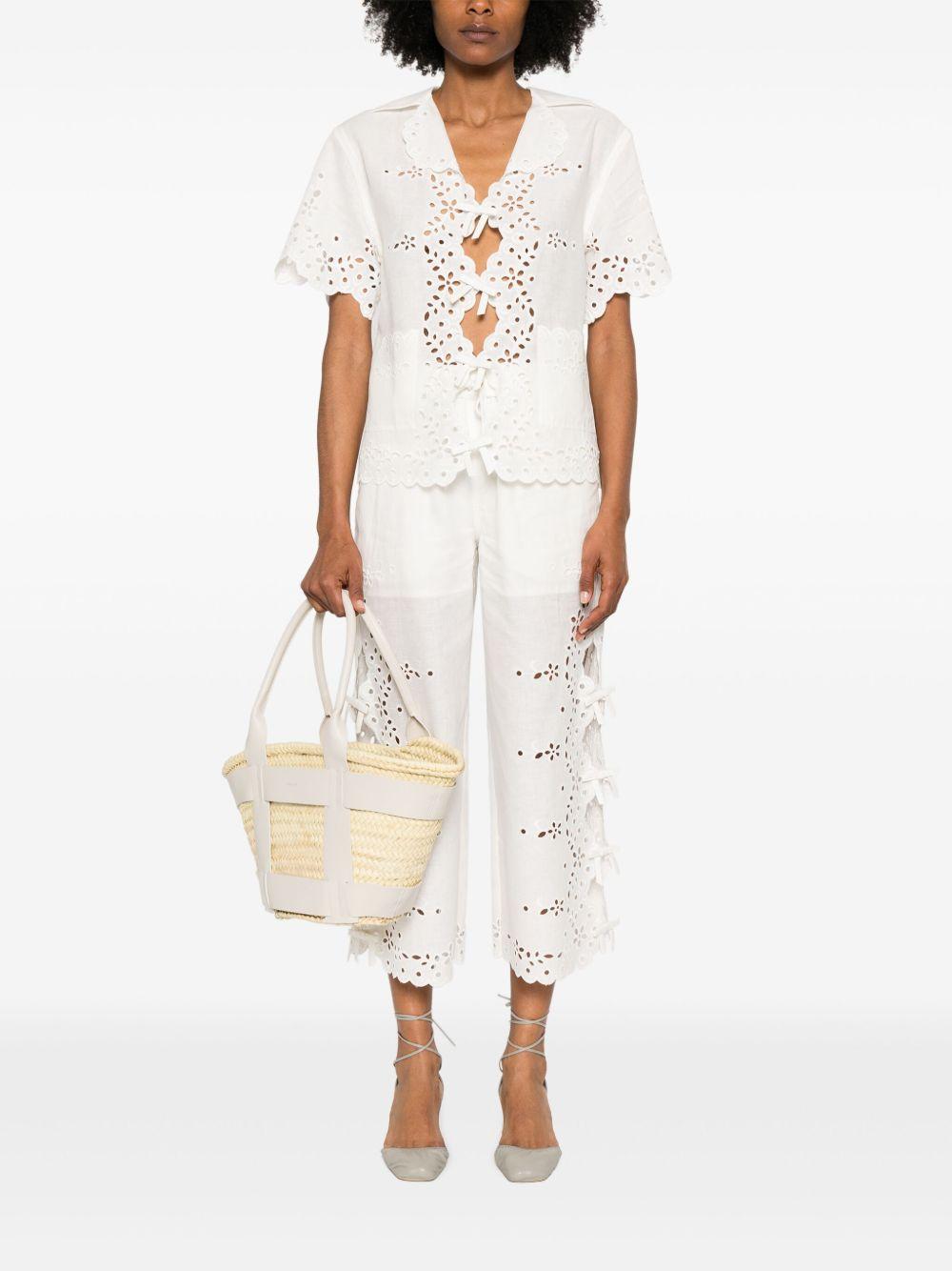 Embroidered shirt<BR/><BR/> 128T CREAM SELF-PORTRAIT 