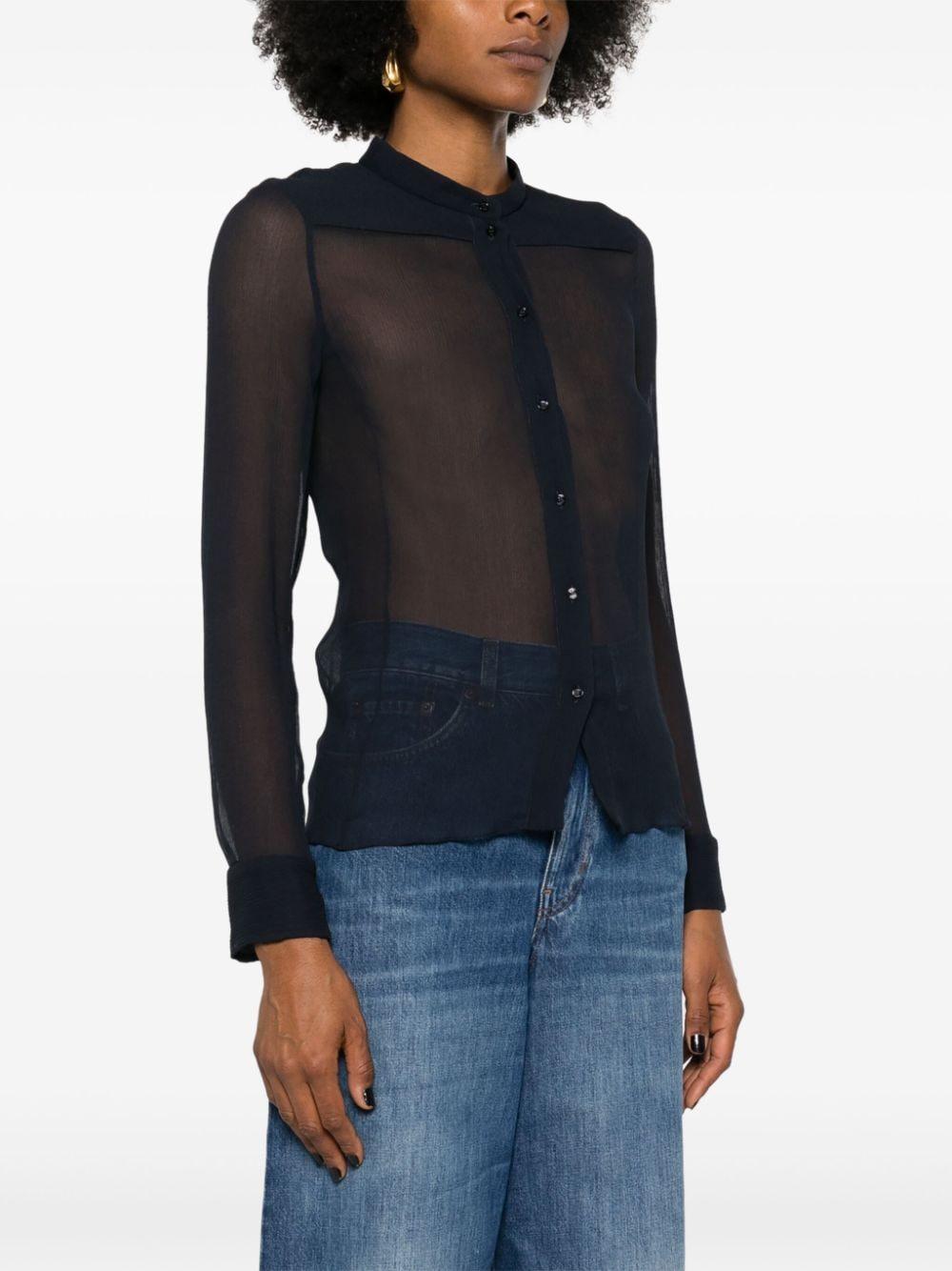 chiffon-crepe silk shirt<BR/><BR/> CHC24AHT11006 48Q CHLOÉ 