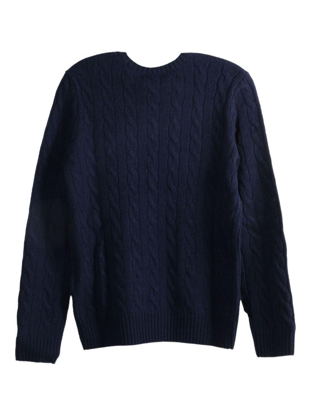 Cable Wool-Cashmere Crewneck Jumper 211971865003 HUNTERNAVY POLO RALPH LAUREN 
