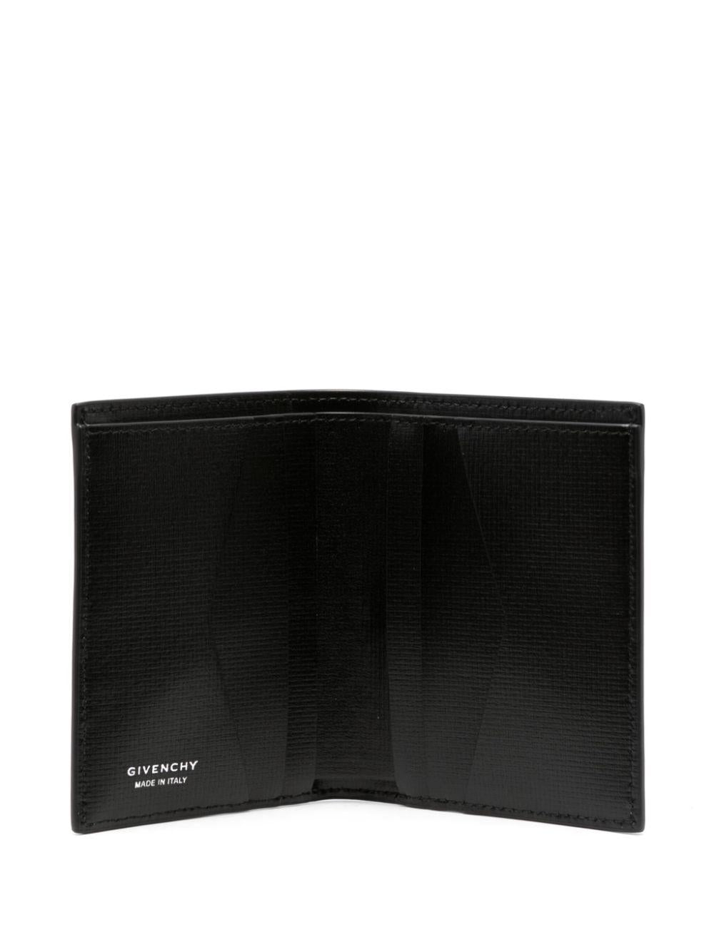 Logo-print leather wallet<BR/><BR/> BK608MK1T4 001 GIVENCHY 