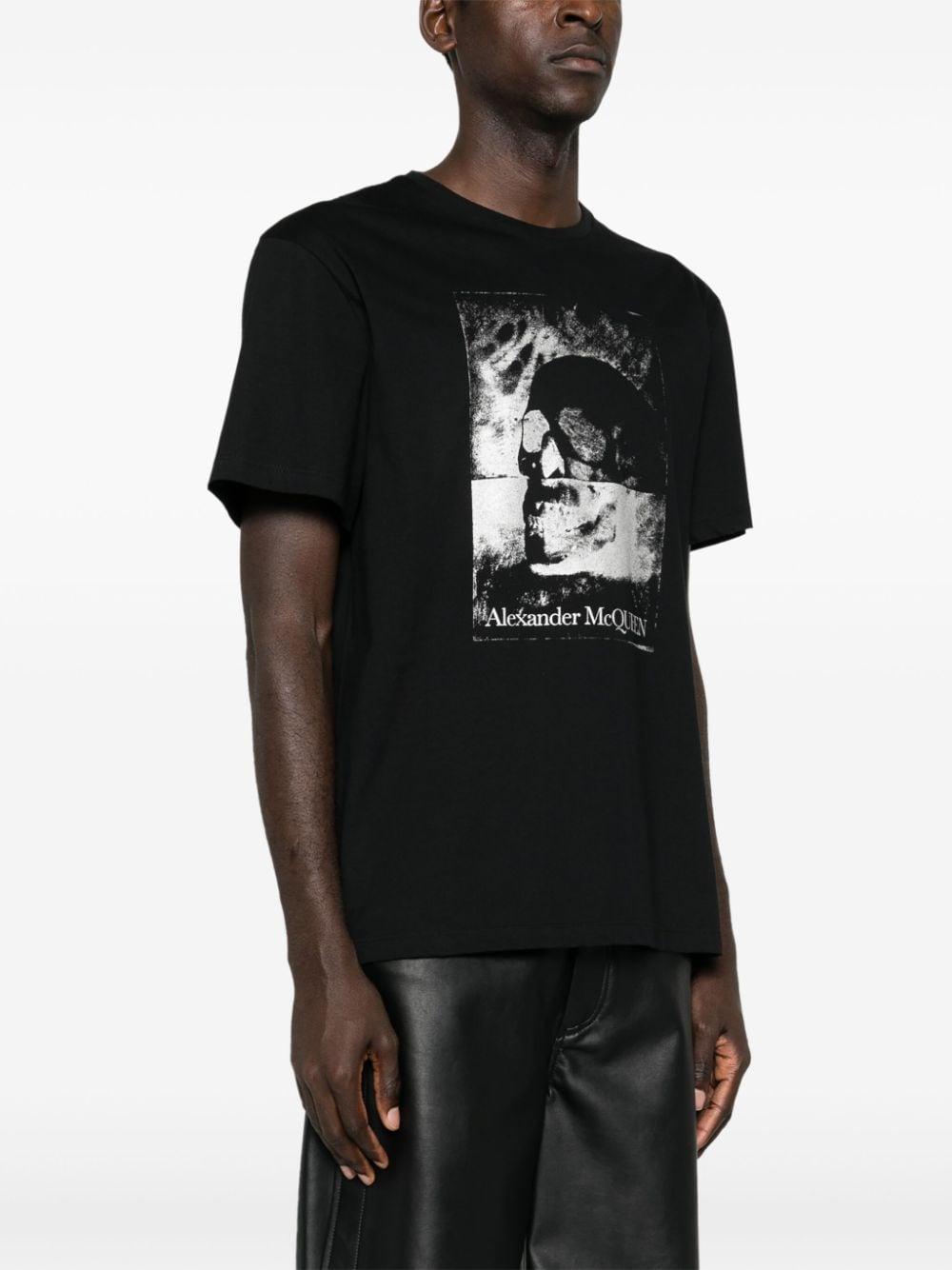 Skull-print cotton T-shirt<BR/><BR/><BR/> 794678 QTABV0527 ALEXANDER MCQUEEN 