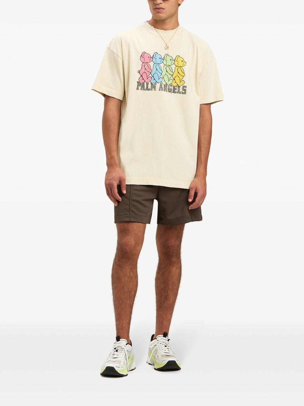 Crossroads Bears T-shirt<BR/><BR/><BR/> PMAA001S25JER006 0B84 PALM ANGELS 