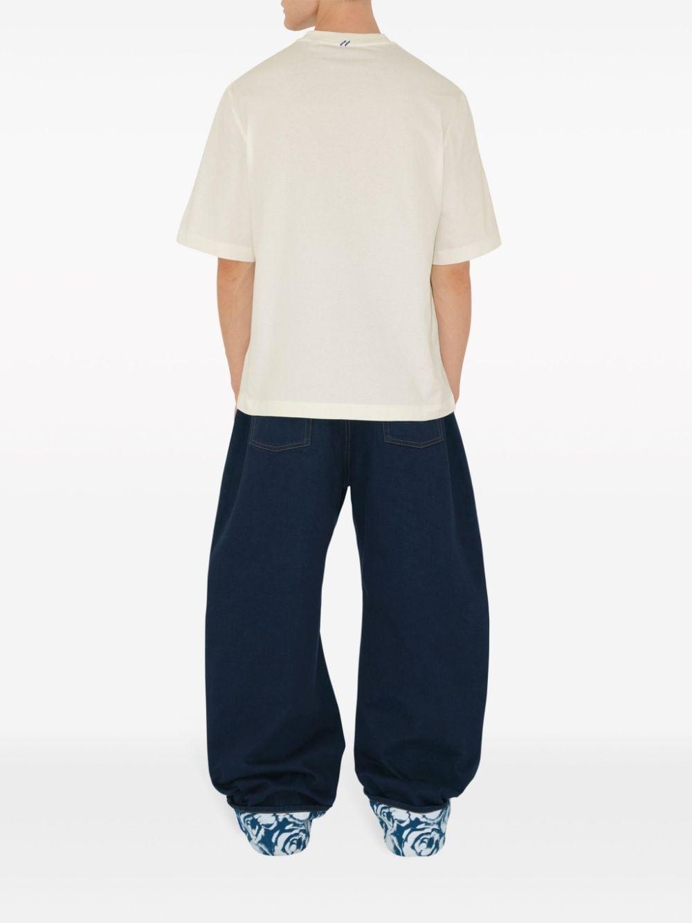 EKD logo-patch cotton T-shirt<BR/><BR/><BR/> 8083593 B7264 BURBERRY 