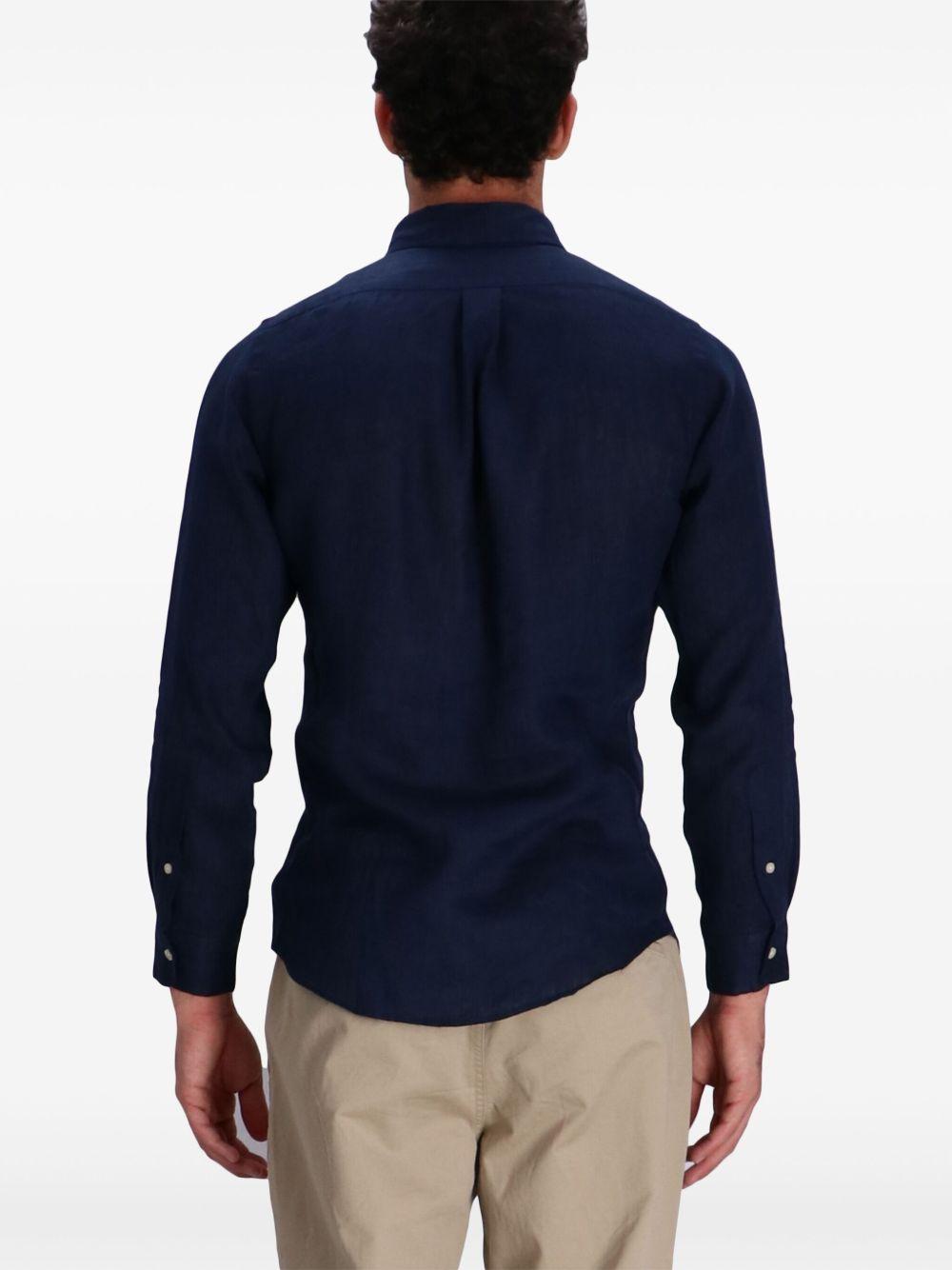 Polo Pony-embroidered shirt<BR/><BR/><BR/> 710966294006 NEWPORT NAVY POLO RALPH LAUREN 