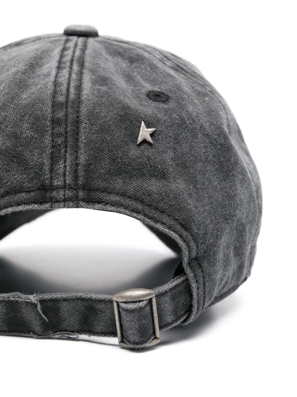 Logo-embroidered distressed cap<BR/><BR/><BR/> GUP01038 P00197860318 GOLDEN GOOSE 