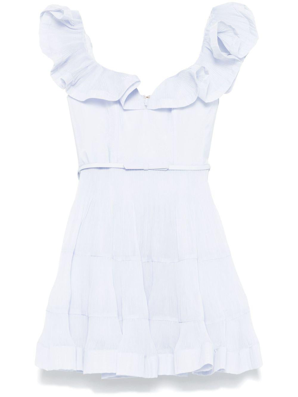 Pleated frill mini dress<BR/><BR/><BR/> 2479DR25R LBL ZIMMERMANN 