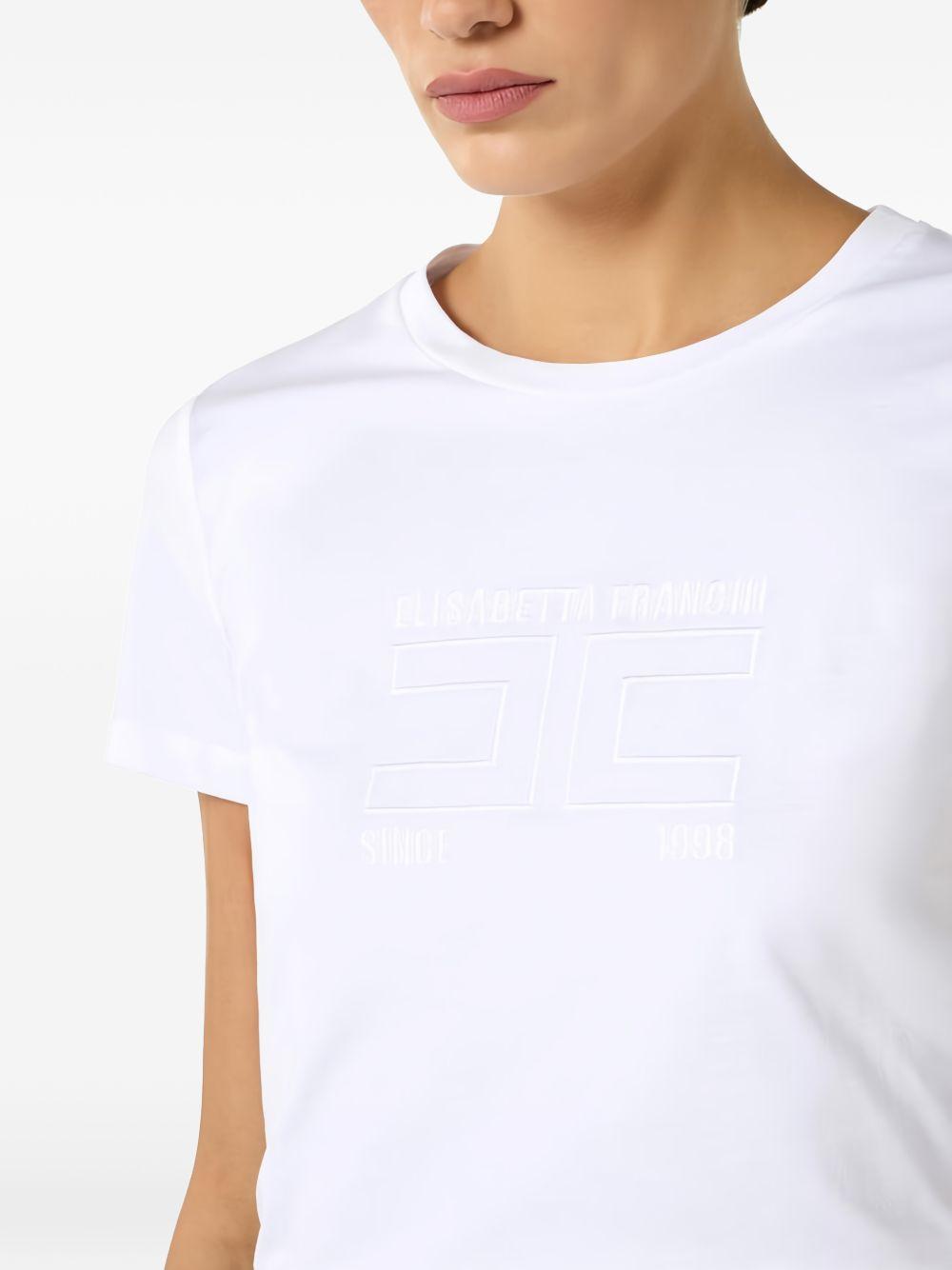 Jersey T-shirt with embroidered logo MA71G61E2 270 ELISABETTA FRANCHI 