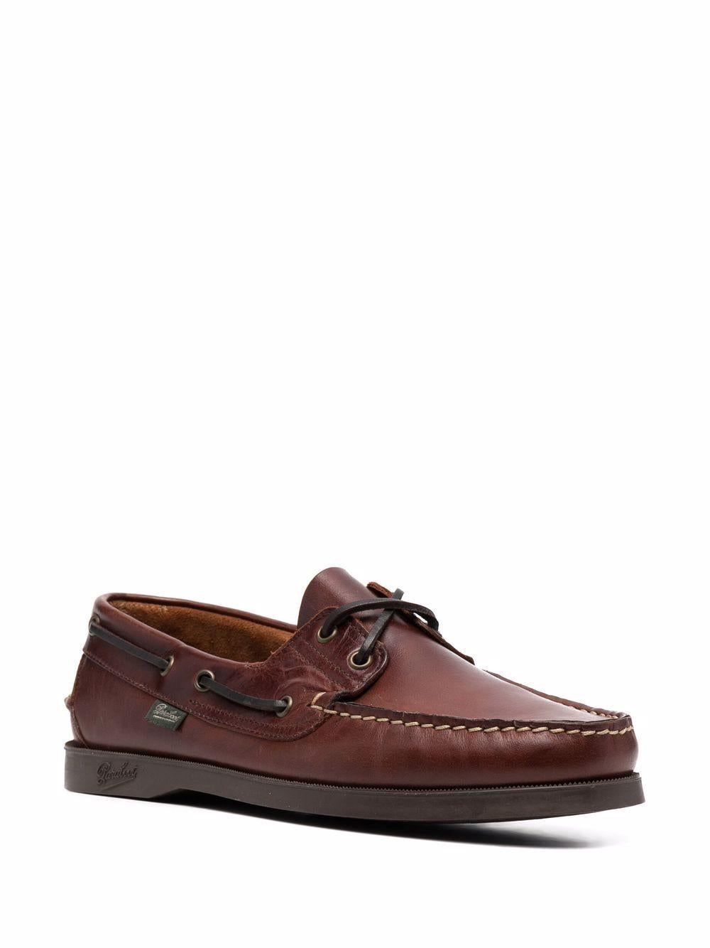 Barth lace-up boat shoes<BR/><BR/><BR/> 780001 MARRON-AMERICA PARABOOT 