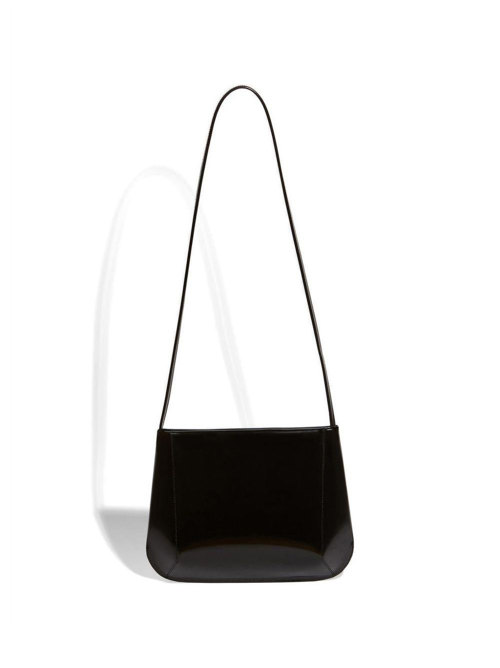 Loge leather shoulder bag LOGEBAG NOIRSPAZZOLATO FANE 