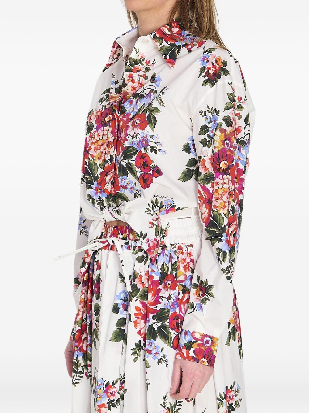Flower bouquet-print cotton shirt F5T76T HS5UUHA5ZO DOLCE & GABBANA 