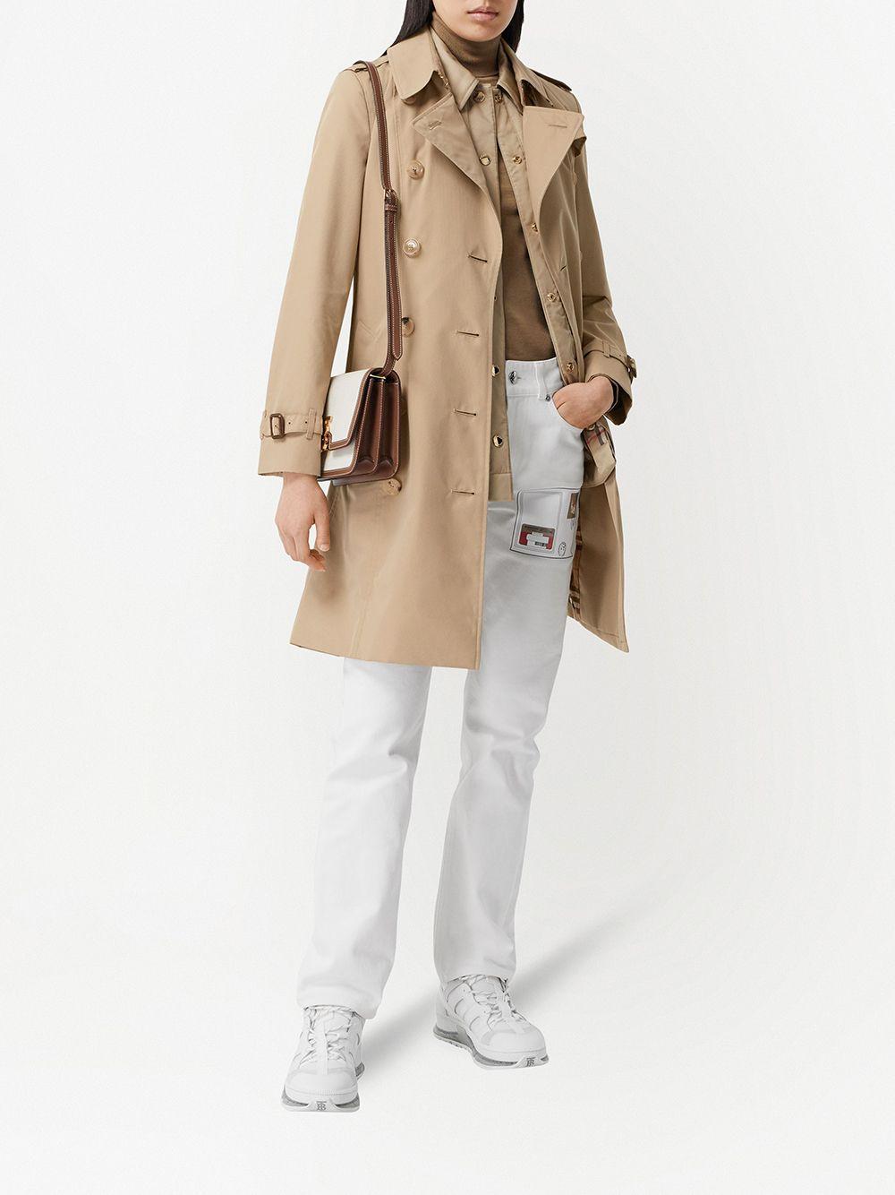 Honey cotton/calf leather Chelsea Heritage mid-length trench 8045776 HONEY BURBERRY 