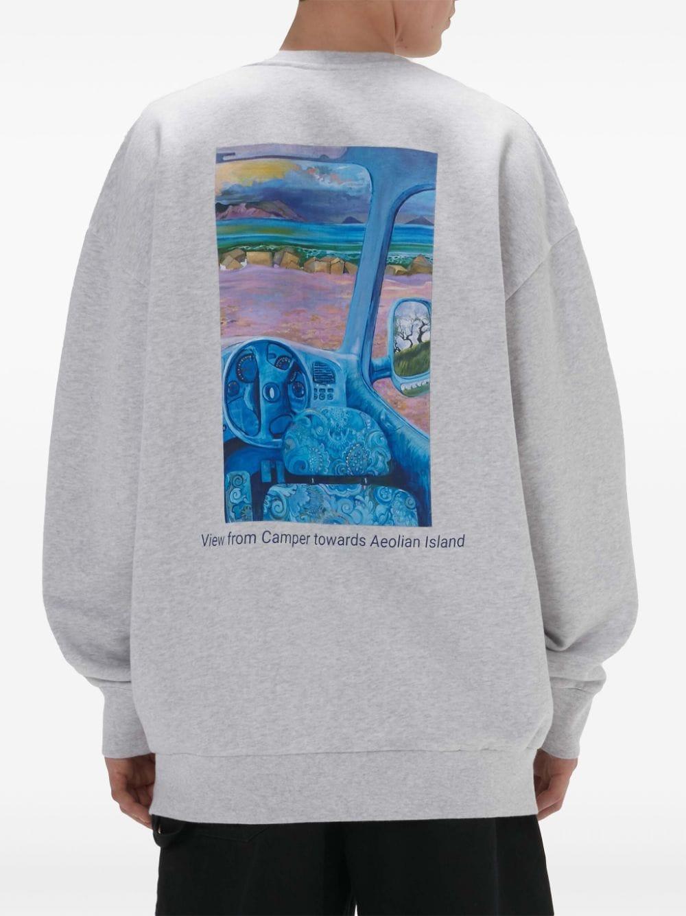 Anchor-logo organic cotton sweatshirt<BR/><BR/><BR/> JW0209 PG1386905 JW ANDERSON 