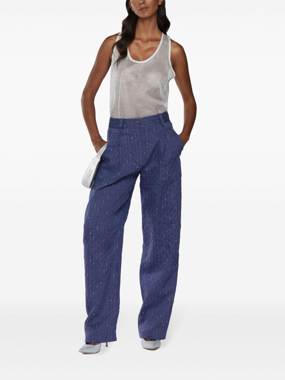 Pinstriped trousers<BR/><BR/><BR/> 78AAA109 N0524247 GENNY 