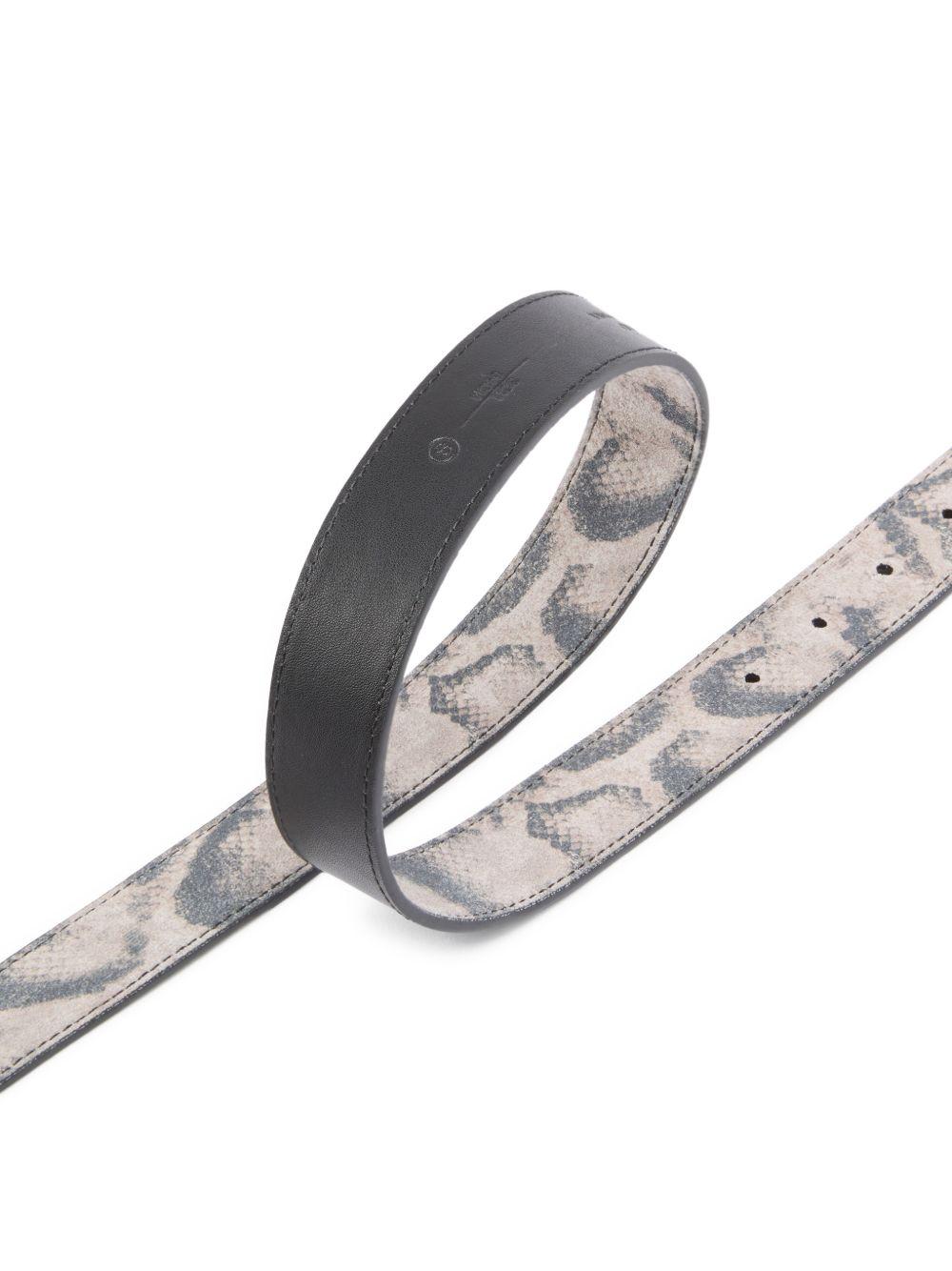 Belt with python print and 3 cm Love Birds buckle 100125 A35XH8RQ PINKO 
